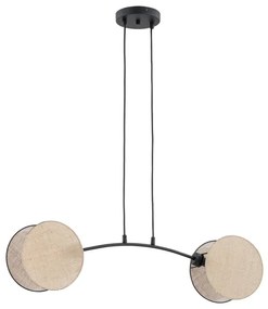 Lampadario a sospensione con filo MOTIF 2xE27/15W/230V beige