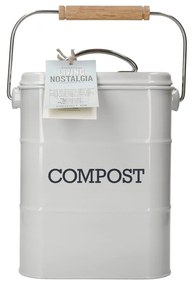 Contenitore grigio per rifiuti compostabili 3 l Living Nostalgia - Kitchen Craft