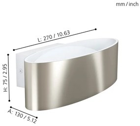 Eglo 98543 - Applique a LED MACCACARI LED/10W/230V
