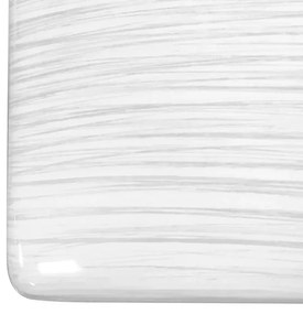 Portascopino WC Bianco In Ceramica Bianca Lucida E Manico Acciaio Inox Cuba