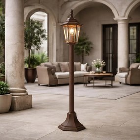 Paletto Lanterna Vintage 100cm E27 IP54 Corten - Serie Tosca