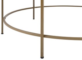 Tavolino da caffè vetro nero e oro ⌀ 88 cm FLORENCE Beliani