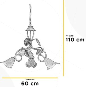 ONLI - Lampadario a sospensione con catena MARILENA 3xE14/6W/230V