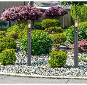 Globo 3159SAS - Lampada da esterno con sensore BOSTON 1xE27/15W/230V IP44 110 cm nero