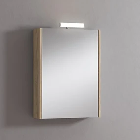 Pensile con luce Akira rovere nabucco L 51.5 x H 70 x P 15.5 cm