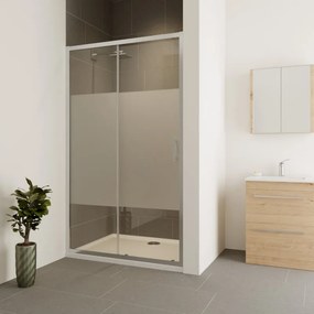 Porta doccia scorrevole Verve L 170 x H 190cm, Sp. 6 mm in vetro profilo cromo