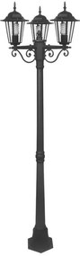 Lampione da giardino, Laterna H 192 cm, nero, IP44 EGLO