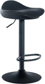 Sgabello Alisson İn Ecopelle Con Seduta Ergonomica E Altezza Regolabile / Schwarz