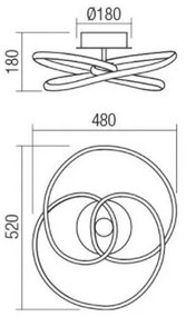 Redo 01-2189 - Plafoniera LED dimmerabile SINTRA LED/40W/230V