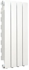 Radiatore acqua calda PRODIGE MODERN in alluminio, 4 elementi, interasse 700 mm, bianco