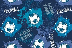 Carta da parati autoadesiva – Palla da calcio in blu