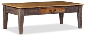 Tavolino da caffè in legno massello vintage 118x60x40 cm