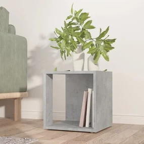 Tavolino grigio cemento 33x33x34,5 cm in truciolato