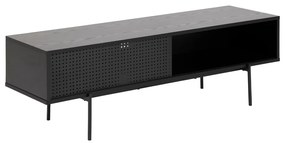 Tavolo TV nero in frassino 140x45 cm Angus - Actona