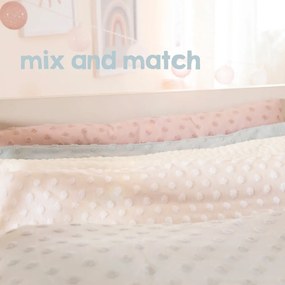 Set copripiumino e federa da bambini beige in misto cotone per culla 100x135 cm Frosty Almond – Roba