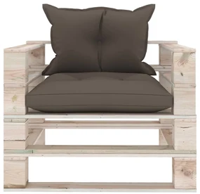 Set divani da giardino pallet 6 pz con cuscini in legno di pino