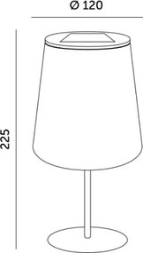 Lampada da tavolo solare a LED LUVETRA LED/1xAA 4000K IP44 200 mAh bianca