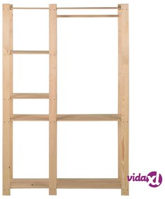 vidaXL Appendiabiti 110x38x170 cm in Legno Massello di Pino
