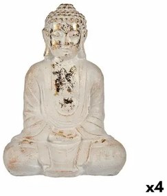 Statua Decorativa da Giardino Buddha Poliresina 17 x 37 x 26 cm (4 Unità)