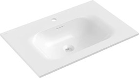 Mexen Vela lavabo incassato nel piano 71 x 46,5 cm, bianco lucido - 25237000