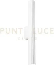 Applique a parete lord bianca in acciaio e alluminio 2 luci attacco...