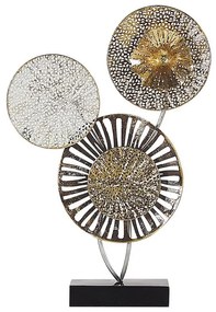 Oggetto decorativo in metallo oro e argento URANIUM Beliani
