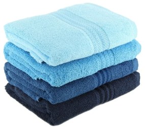 Set di 4 asciugamani in cotone blu Sky, 50 x 90 cm - Foutastic