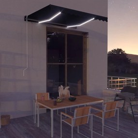 Tenda Da Sole Retrattile Manuale Con Led 300x250 Cm Antracite /