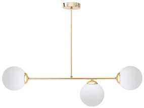 Lampadario a sospensione con supporto rigido FIRA 3xE27/60W/230V oro