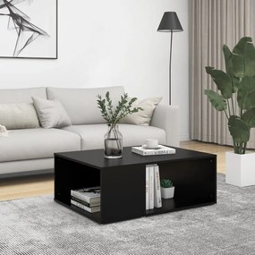 Tavolino Da Salotto Nero 90x67x33 Cm İn Legno Multistrato /