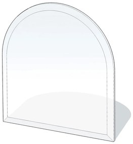 Vetro sotto il camino 800x800x8 mm semi-arco