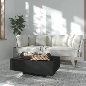 Tavolino Da Salotto Nero 85x55x31 Cm İn Legno Multistrato /