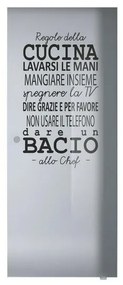 Porta scorrevole sinistra Regole in alluminio bianco, L 88 x H 215 cm, con binario Meli