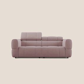 Giotto Divano modulare con opzione relax elettrico in microfibra effetto velluto impermeabile T09