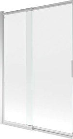 Mexen Fox paravento per vasca da bagno 2-ante scorrevole 120 x 150 cm, trasparente, cromo - 891-120-002-01-00
