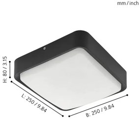 Eglo 97295 - Plafoniera LED PIOVE-C LED/14,6W/230V