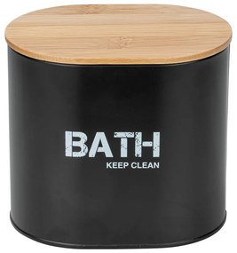 Contenitore da bagno nero con coperchio Gara - Wenko