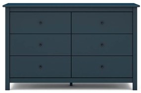 Cassettiera bassa blu scuro in pino 130x80 cm Misti - Marckeric