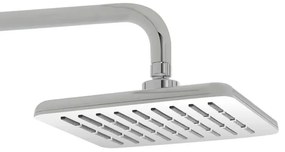 Set Soffione doccia 20 x 20 cm e braccio di 40 cm in finitura cromo anticalcare Hidra