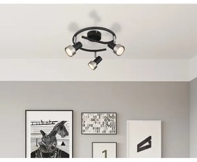 Globo 57917-3N - Faretto  MASON 3xGU10/25W/230V nero/argento