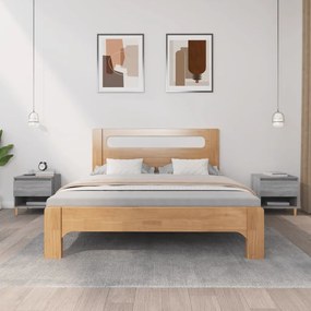 Comodini 2 pz Grigio Sonoma 50x46x50 cm in Legno Multistrato