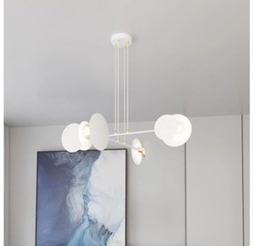 Lampadario a sospensione con filo IDEA 4xE27/15W/230V bianco