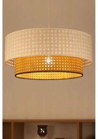 Lampada a sospensione su cavo NATIA 1xE27/60W/230V bianco/marrone