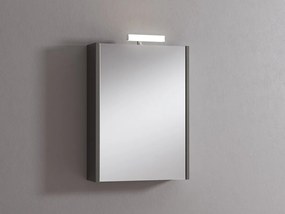 Pensile con luce Akira laccato lucido grigio L 51.5 x H 70 x P 15.5 cm