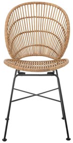 Sedia da pranzo di colore naturale in rattan Fiore – Bloomingville