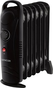 Sencor - Radiatore ad olio a 7 elementi, 700 W/230 V, nero
