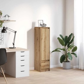 Credenza Alta Rovere Artigianale 29,5x34x119,5 Cm İn Truciolato /