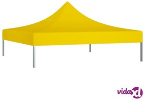 vidaXL Tetto per Tendone per Feste 3x3 m Giallo 270 g/m²