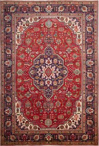 Tabriz Tappeto persiano 310 x 210 Rosso (Iran) Annodato A Mano