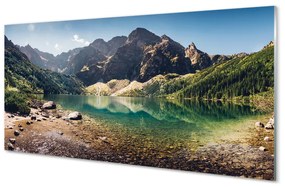 Quadro acrilico Lago delle montagne 100x50 cm